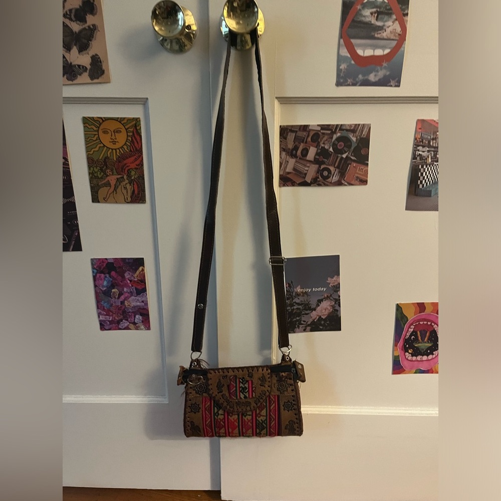 Leather Crossbody Chilean Boho Hand Crafted Purse
